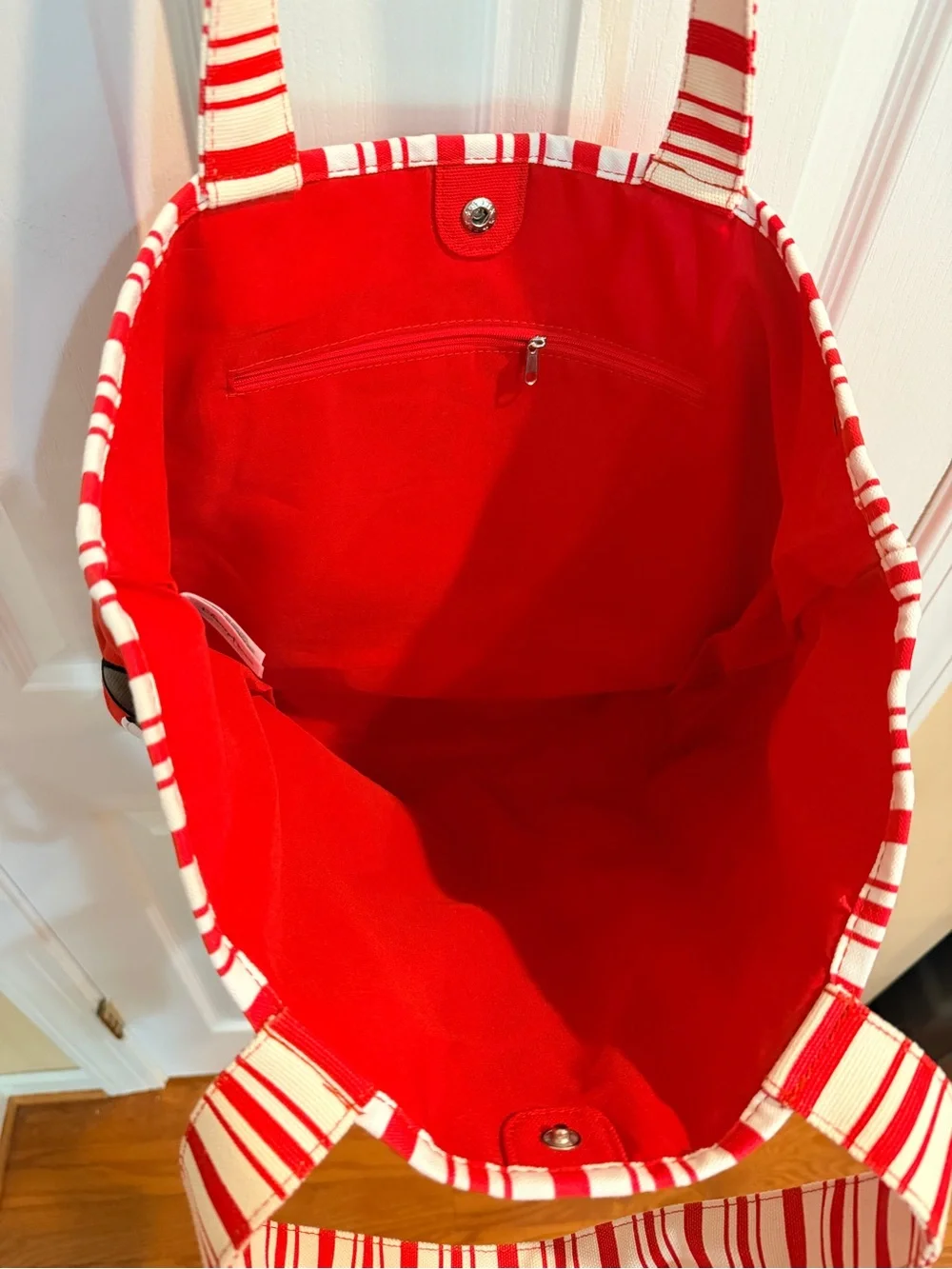 Disney Red and White Mickey Ornament Holiday Tote